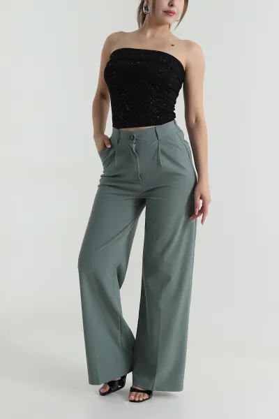 su-yesili-pileli-cepli-double-kadin-pantolon-486956