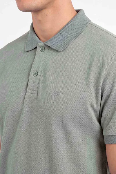 Su Yeşili Polo Yaka Erkek Tişört 470312