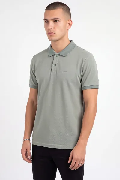 Su Yeşili Polo Yaka Erkek Tişört 470312