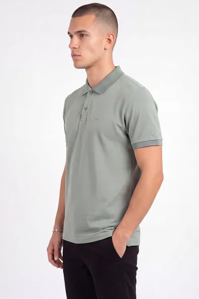 Su Yeşili Polo Yaka Erkek Tişört 470312
