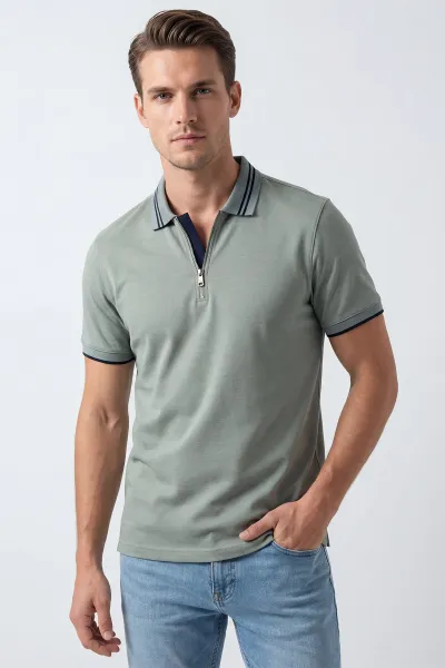 su-yesili-polo-yaka-yarim-fermuarli-erkek-tisort-435561