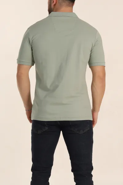 Su Yeşili Regular Fit Basic Polo Yaka Erkek Tişört 342468