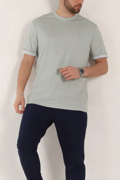 su-yesili-regular-fit-duble-kol-detayli-basic-erkek-tisort-346186