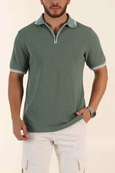 su-yesili-regular-fit-likrali-cizgili-polo-yaka-erkek-tisort-368733