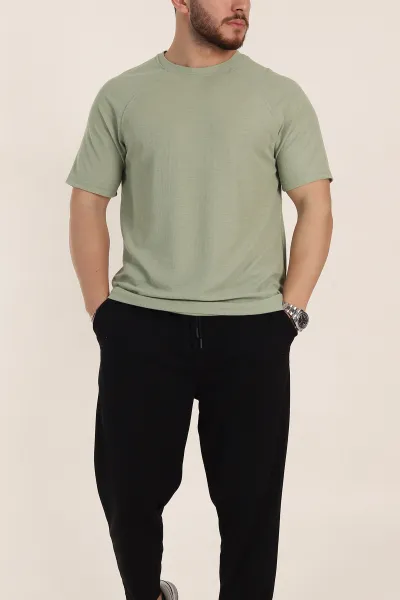 su-yesili-relaxed-fit-petek-dokulu-reglan-kol-basic-erkek-tisort-352026