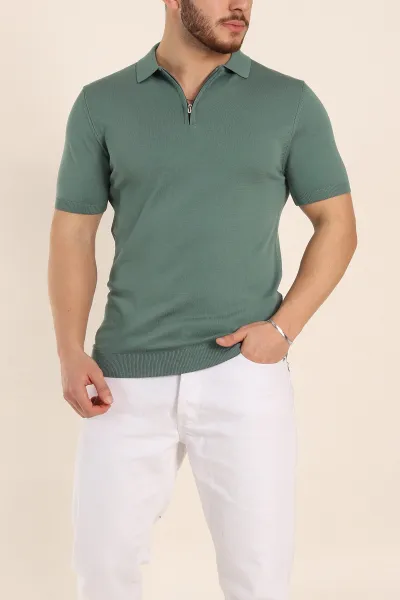 su-yesili-slim-fit-fermuarli-polo-yaka-kisa-kollu-erkek-triko-tisort-338608