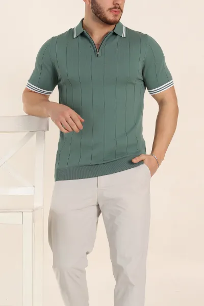 su-yesili-slim-fit-likrali-fermuarli-polo-yaka-kisa-kollu-triko-tisort-338556