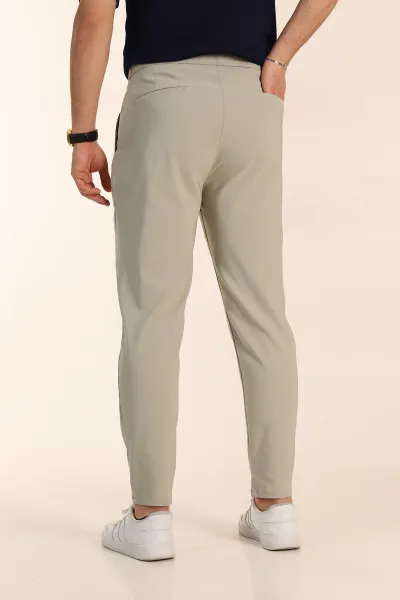 Su Yeşili Slim Fit Yüksel Bel Çift Kemer Detaylı Erkek Kumaş Pantolon 340850