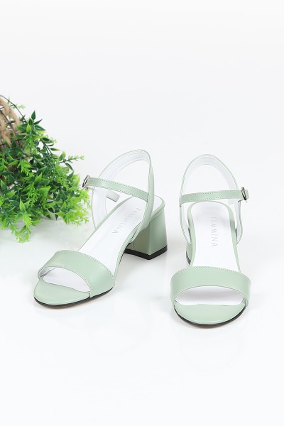 Su Yeşili Tek Bantlı Kadın Sandalet 98714