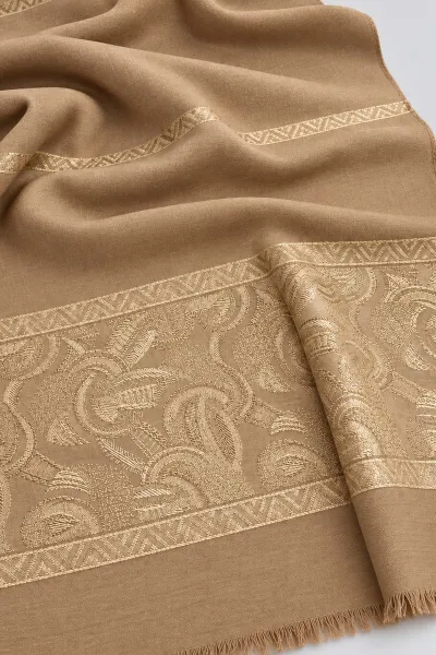 Sütlü Kahve 70x180 Cm Elara Premium Jakarlı Pamuk Şal 494274
