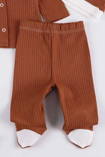 Taba (0-3 Ay) Çiçek Nakışlı Dantel Detay Kız Bebe Takım 237232