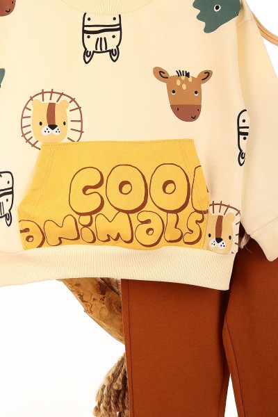 Taba (1-4 Yaş) Cool Hayvan Baskılı Erkek Çocuk Takım 146971