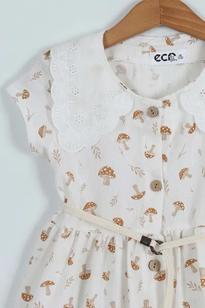 Taba (2-5 Yaş) Mantar Desenli Kız Çocuk Elbise 246861