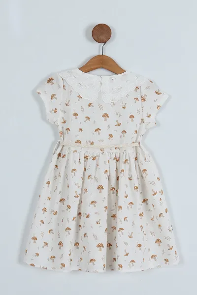 Taba (2-5 Yaş) Mantar Desenli Kız Çocuk Elbise 246861