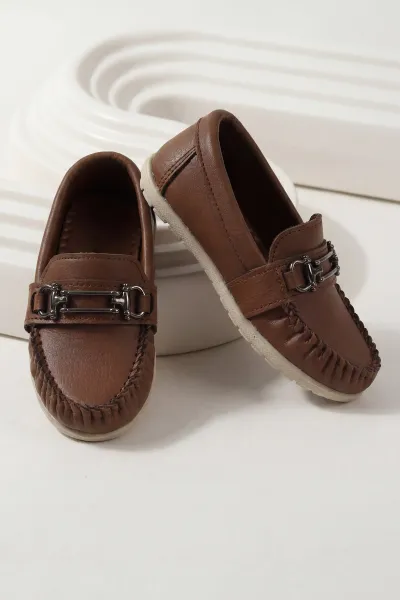 Taba ( 21 - 24 ) Toka Detaylı Erkek Bebek Loafer Ayakkabı 463204