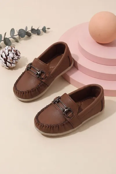 Taba ( 21 - 24 ) Toka Detaylı Erkek Bebek Loafer Ayakkabı 463204