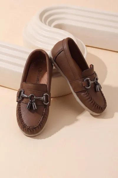 Taba ( 21 - 24 ) Toka Detaylı Erkek Bebek Loafer Ayakkabı 463217