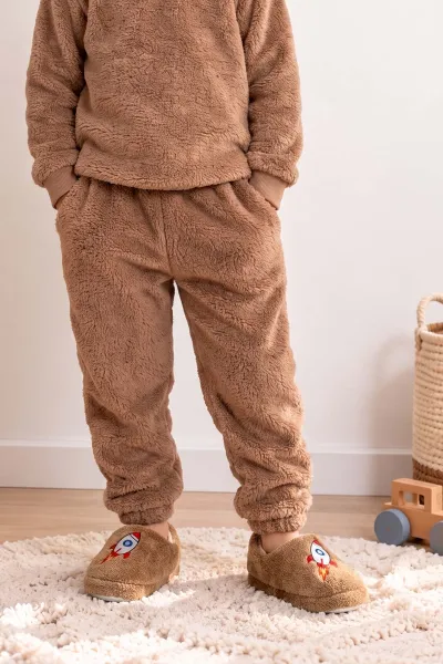 Taba ( 25 - 30 ) Peluş Erkek Çocuk Panduf 495147