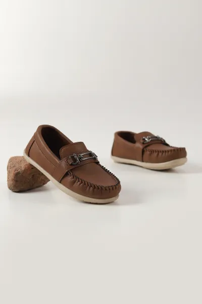 Taba ( 25 - 30 ) Toka Detaylı Erkek Çocuk Loafer Ayakkabı 463210