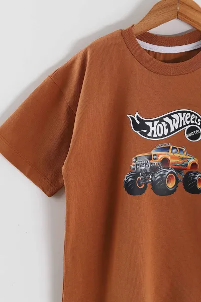 Taba (3-10 Yaş) Karakter Baskılı Oversize Erkek Çocuk Tişört 469011
