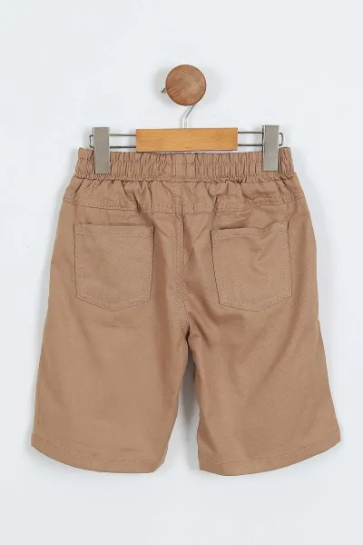 Taba (3-10 Yaş)Naturel Baskılı Gabardin  Şortlu Erkek Çocuk Takım 356914