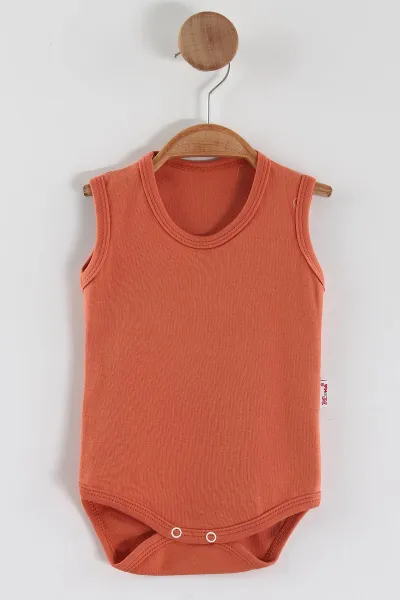 Taba ( 3-12 Ay) Sıfır Kol Düz Bebek&Çocuk Çıtçıtlı Badi 467338