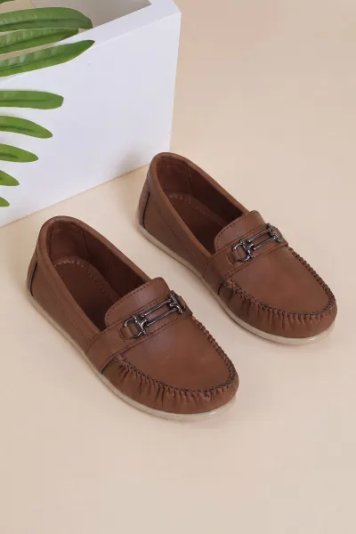 Taba ( 31 - 36 ) Toka Detaylı Erkek Çocuk Loafer Ayakkabı 463207