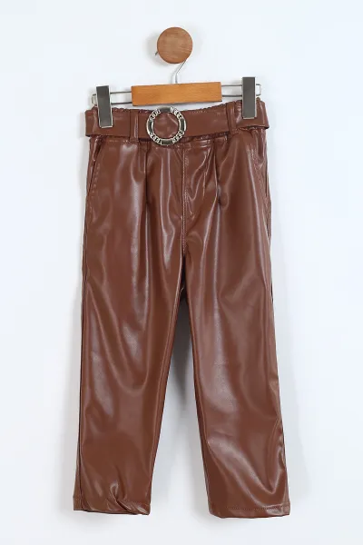 taba-4-9-yas-bel-lastikli-tokali-kemer-detayli-deri-kiz-cocuk-pantolon-328084
