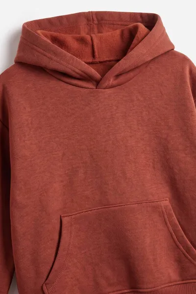Taba (5-12 Yaş) Baskısız Kapüşonlu 3 İp Şardonlu Erkek Çocuk Sweatshirt 481759