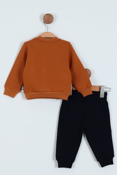 Taba (9-24 Ay) Baskılı 3 İp Şardonlu Erkek Bebe Takım 226015