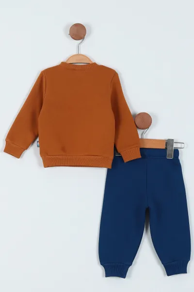 Taba (9-24 Ay) Baskılı 3 İp Şardonlu Erkek Bebe Takım 226273