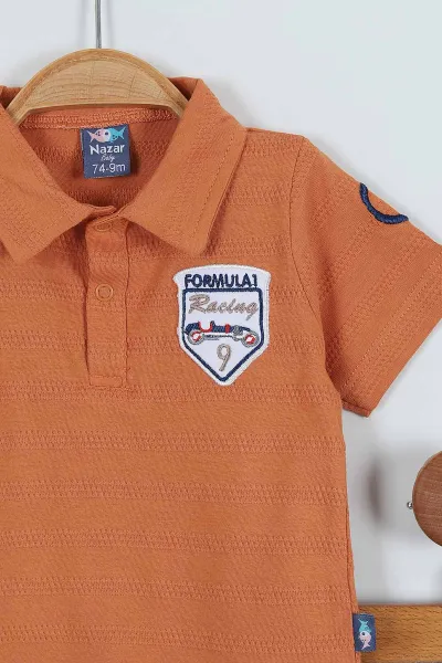 Taba (9-24 Ay)Formula Nakışlı Müslin Şortlu Erkek Bebek Takım 280474