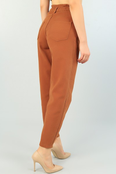 Taba Beli Lastikli Bayan Mom Kot Pantolon 73084