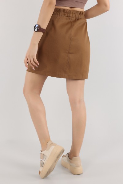 Taba Beli Lastikli Gabardin Etek 166968