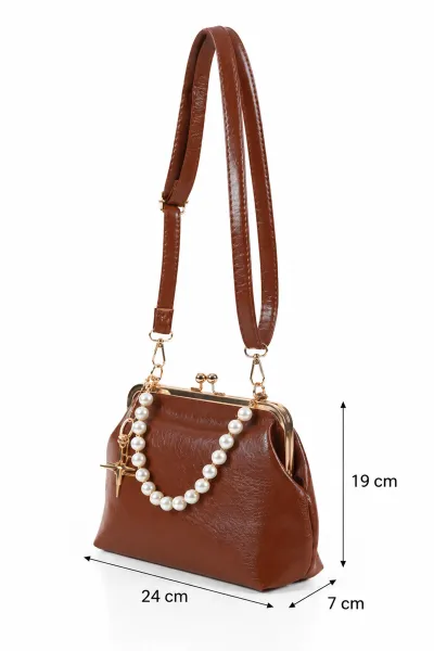 Taba Burslu Charm Detaylı Kadın El Kol ve Omuz Çantası 499249