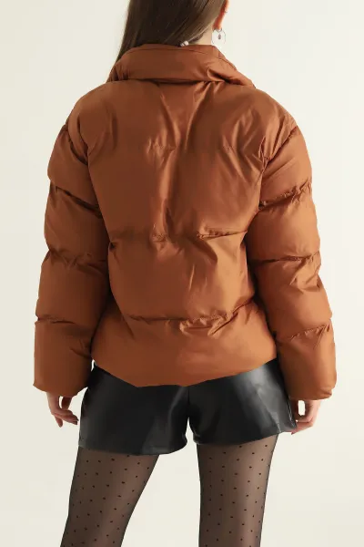 Taba Cepli Dolumlu Şişme Bayan Mont 306394