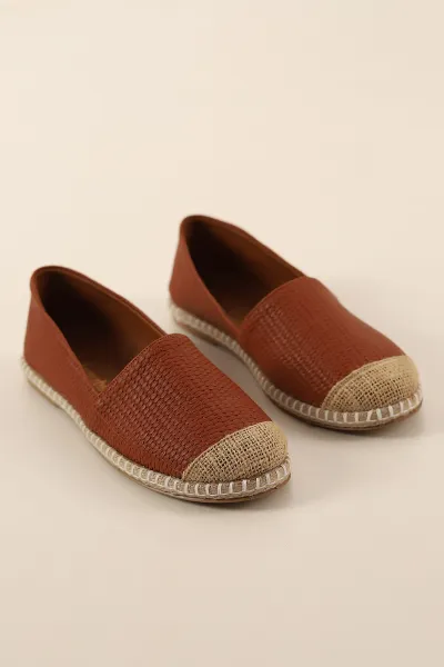 Taba Dokulu Kadın Espadril Ayakkabı 348954
