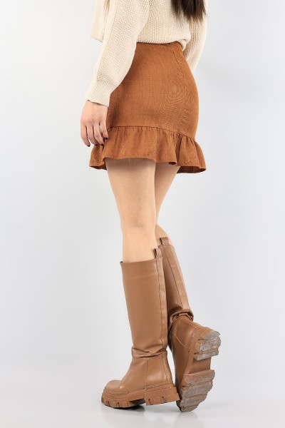 Taba Fitilli Kadife Etek 91486