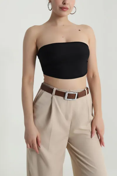 Taba Gümüş Kare Tokalı Kadın Kemer 489472
