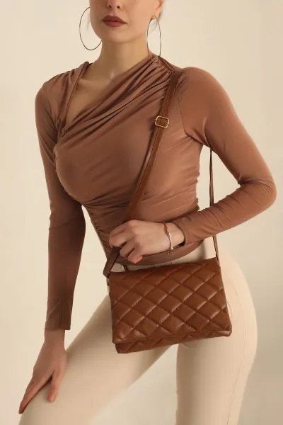 Taba Kapitone Mıktanıs Kapaklı Omuz Çantası 238070