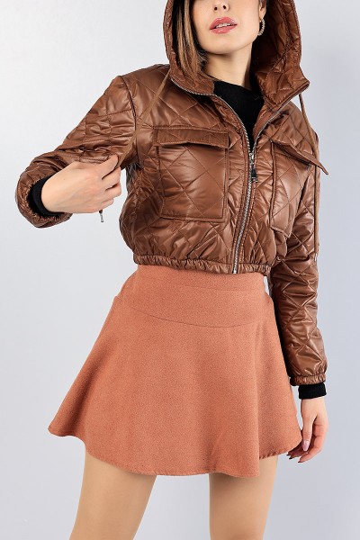 Taba Kısa Bayan Kapitone Mont 81429