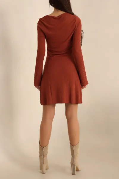Taba Likralı Yeni Sezon Elbise 228534