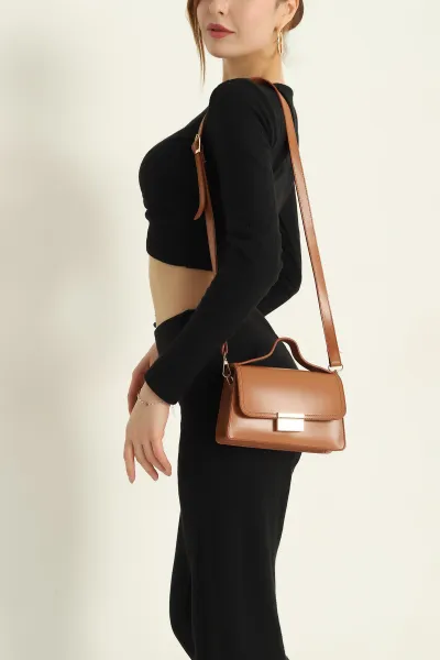 Taba Mıknatıs Kapaklı Mini Boy Kol ve Omuz Çantası 328949