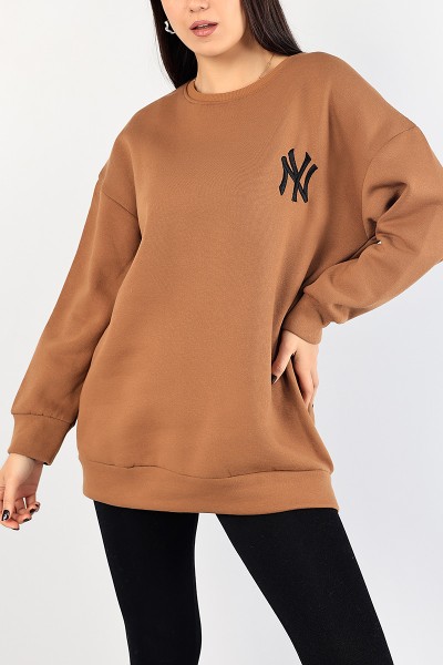 Taba Nakışlı Bayan Şardonlu Sweat 84995