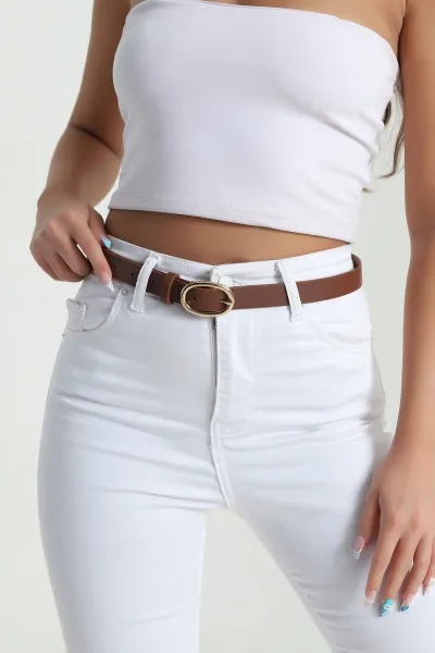 Taba Oval Gold Tokalı Kadın Kemer 477143
