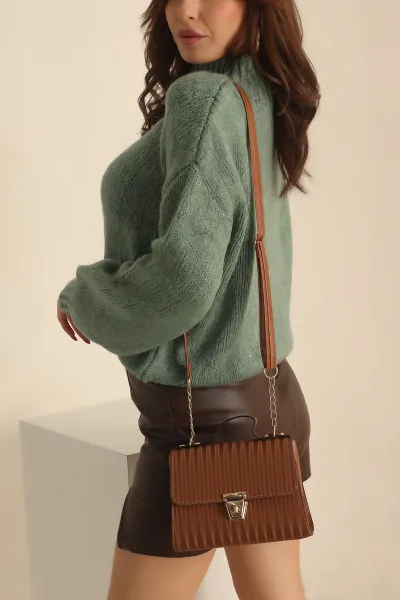 Taba Parlak Doku Omuz Çantası 235428