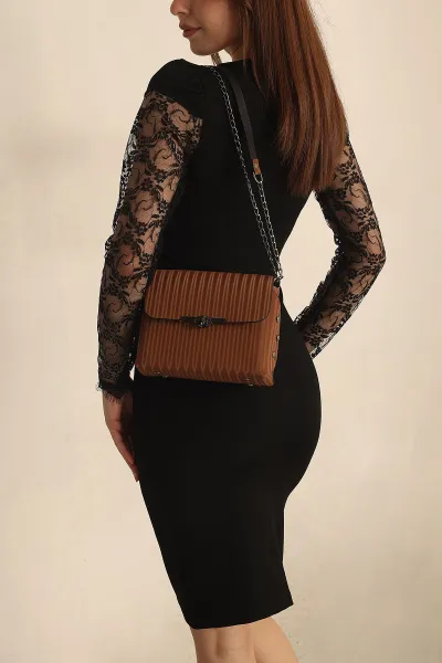 Taba Parlak Doku Omuz Çantası 236231