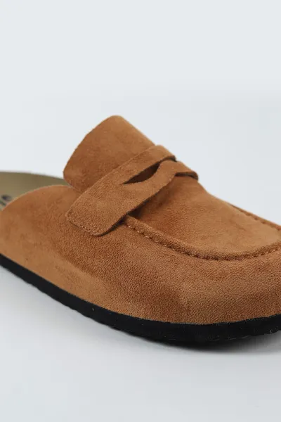 Taba Süet Kadın Loafer Terlik 500435