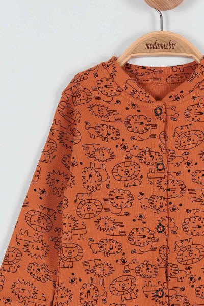 Tarçın (6-12 Ay) Aslan Baskılı Erkek Bebe Pijama Takımı 186685