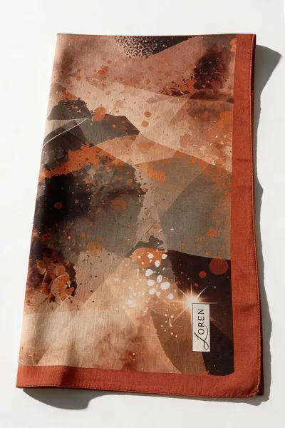 Tarçın 90x90 Cm Dijital Baskılı Nova Desen Soft Eşarp 498615